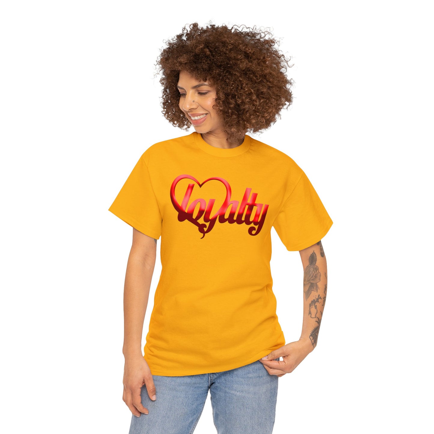 Camiseta unisex de algodón pesado - Corazón rojo de lealtad