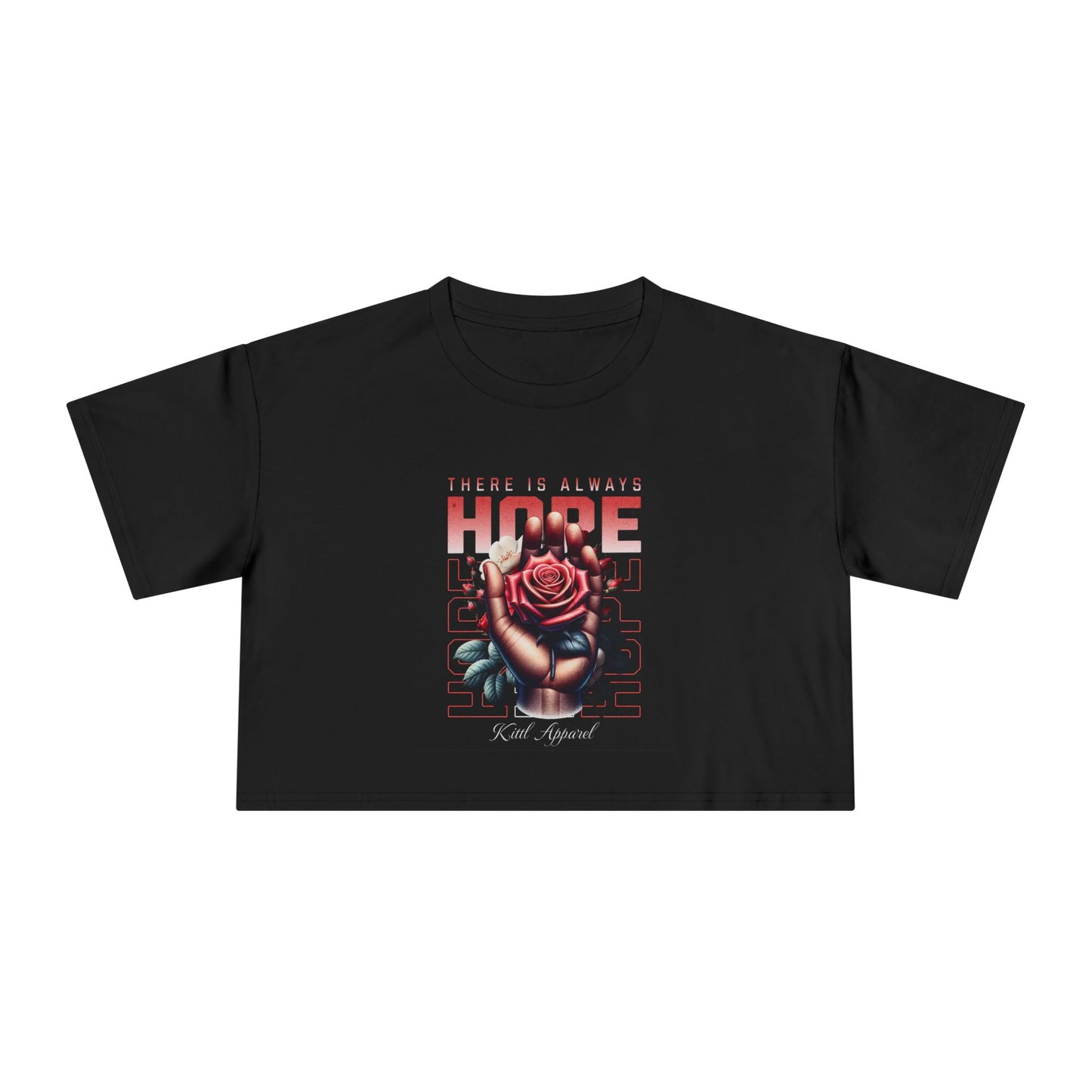 Hope-Inspired Women's Crop Tee, Apparel for Confidence, Motivational T-Shirt, Casual Summer Wear, Positive Vibes
