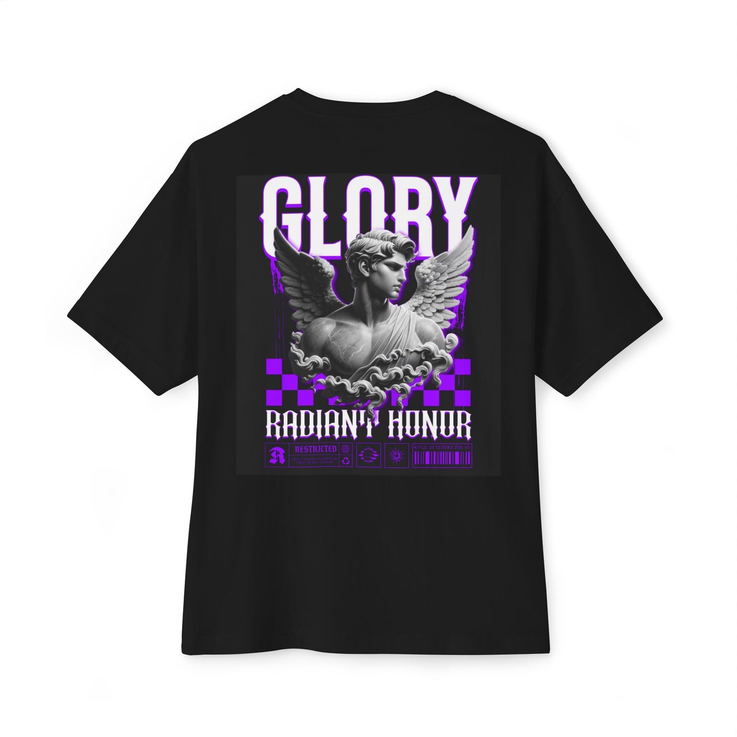 Glory Radiant Honor Oversized Tee - Trendy Black Graphic T-Shirt, Streetwear Top