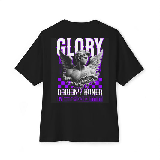 Glory Radiant Honor Oversized Tee - Trendy Black Graphic T-Shirt, Streetwear Top