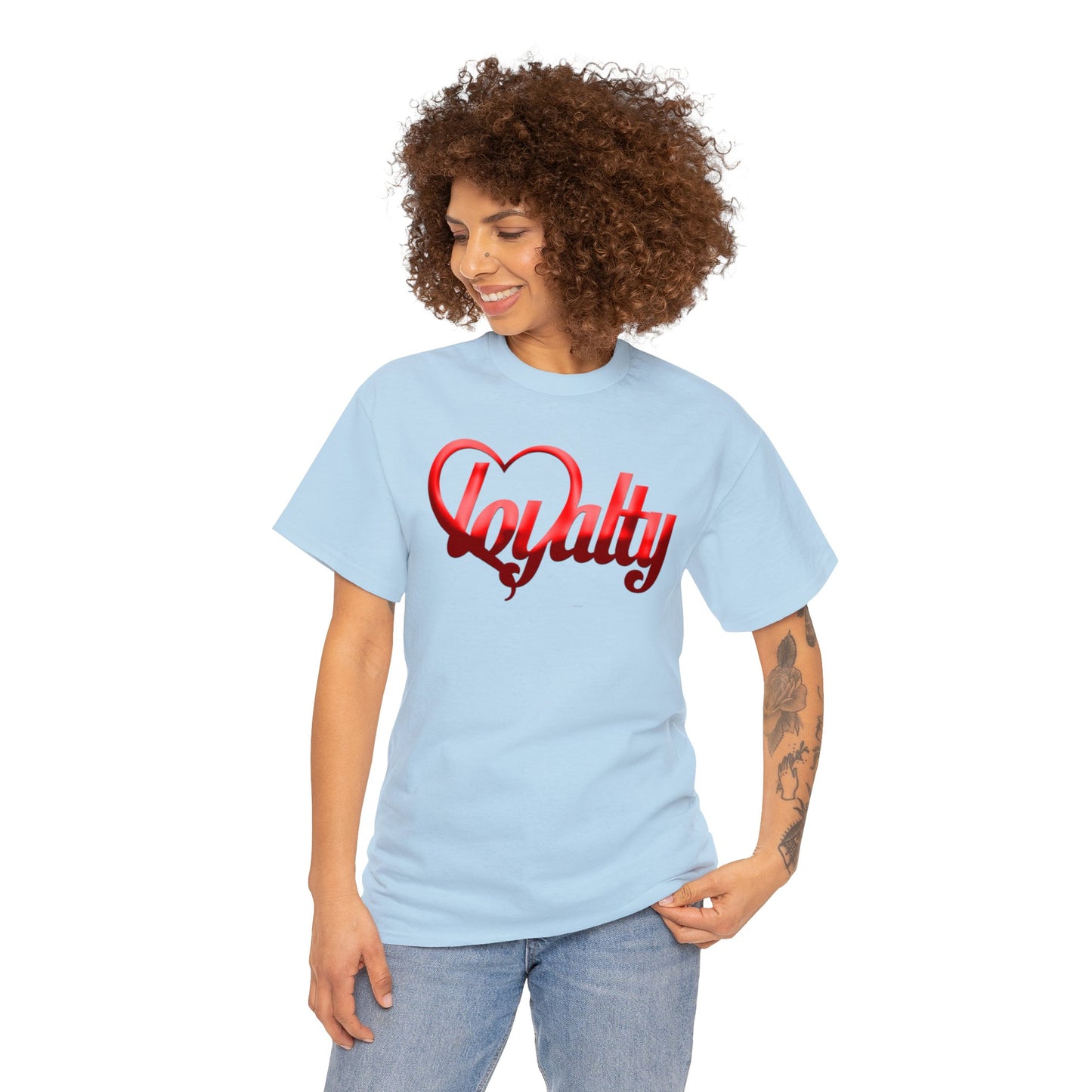 Camiseta unisex de algodón pesado - Corazón rojo de lealtad