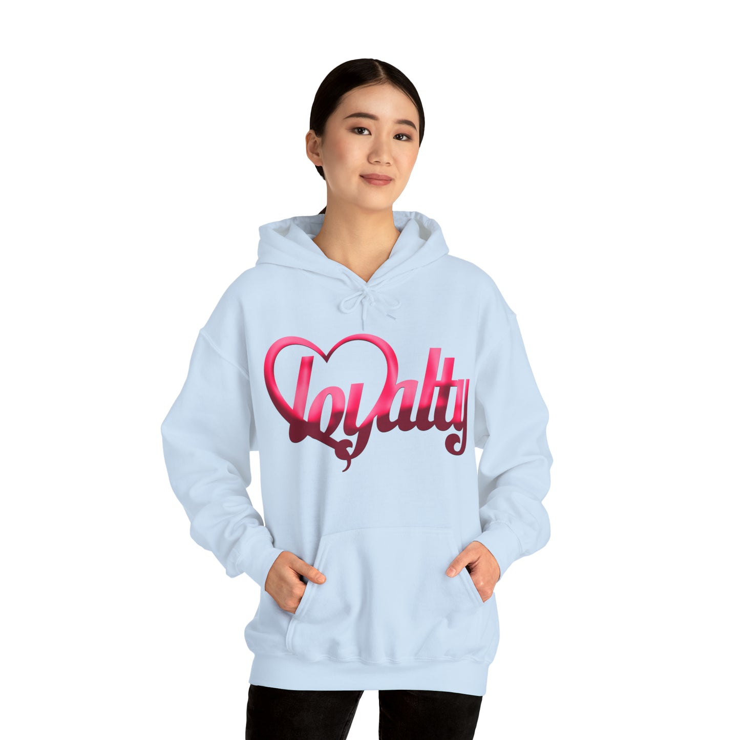 Unisex Heavy Blend™ Hooded Sweatshirt - Pink Heart Of Loyalty
