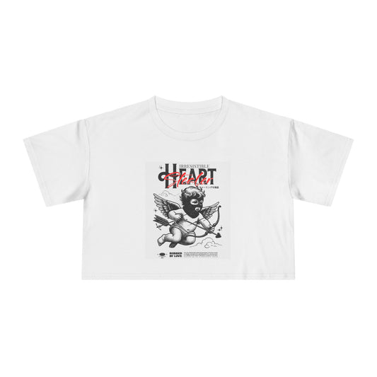 Heartfelt Women's Crop Tee - Cute Casual Shirt, Valentine's Day Gift, Cute Top, Trendy Fashion