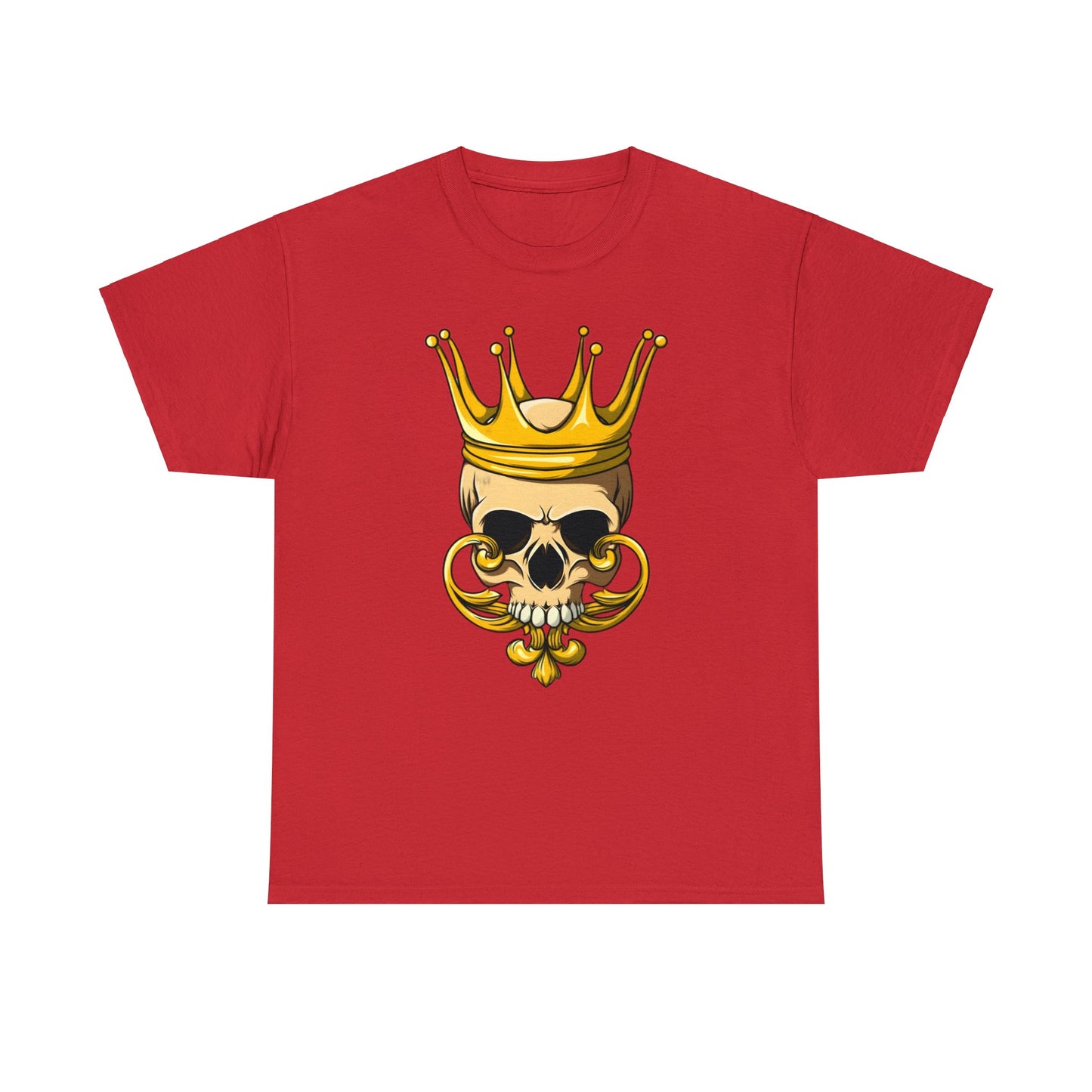 Camiseta unisex de algodón pesado - Calavera con corona dorada