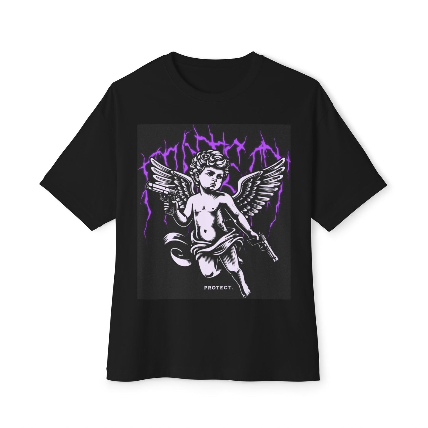 Angelic Protector Oversized Tee - Unisex Graphic Shirt, Streetwear Top, Casual Wear