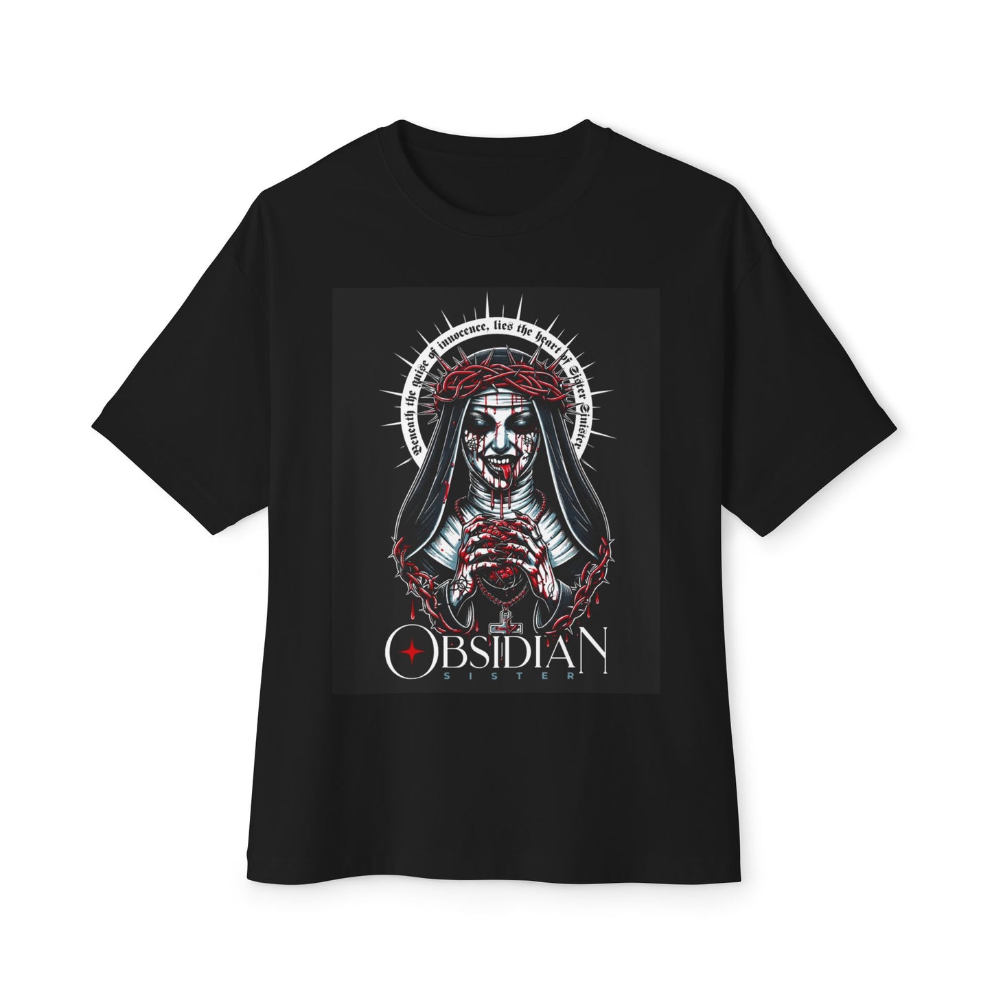 Obsidian Inspired Unisex Oversized Boxy Tee - Gothic T-Shirt, Casual Streetwear,