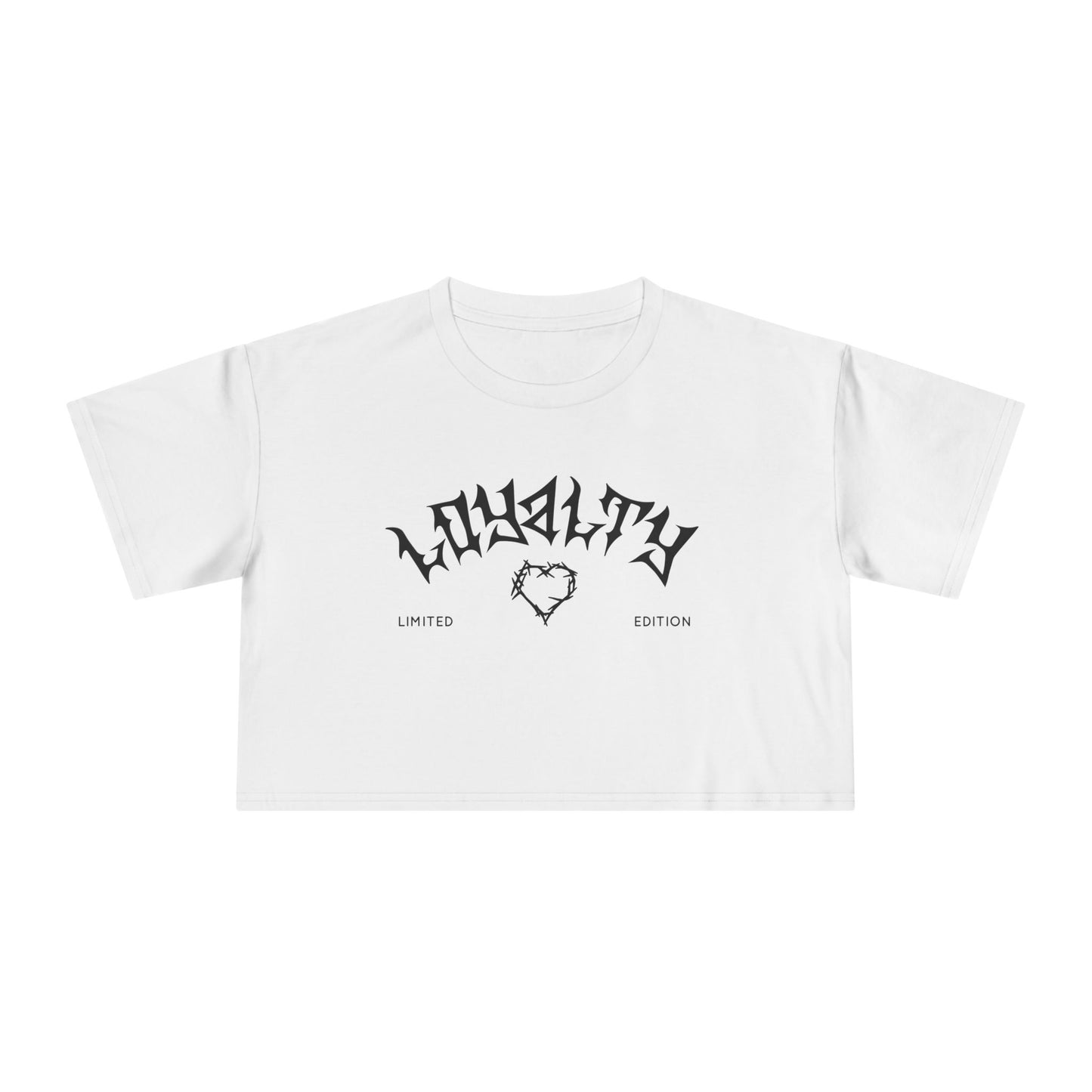 Loyalty Women's Crop Tee | Limited Edition Graphic Top, Trendy Summer Fashion, Perfect for Festivals & Casual Wear, Gift for Friends