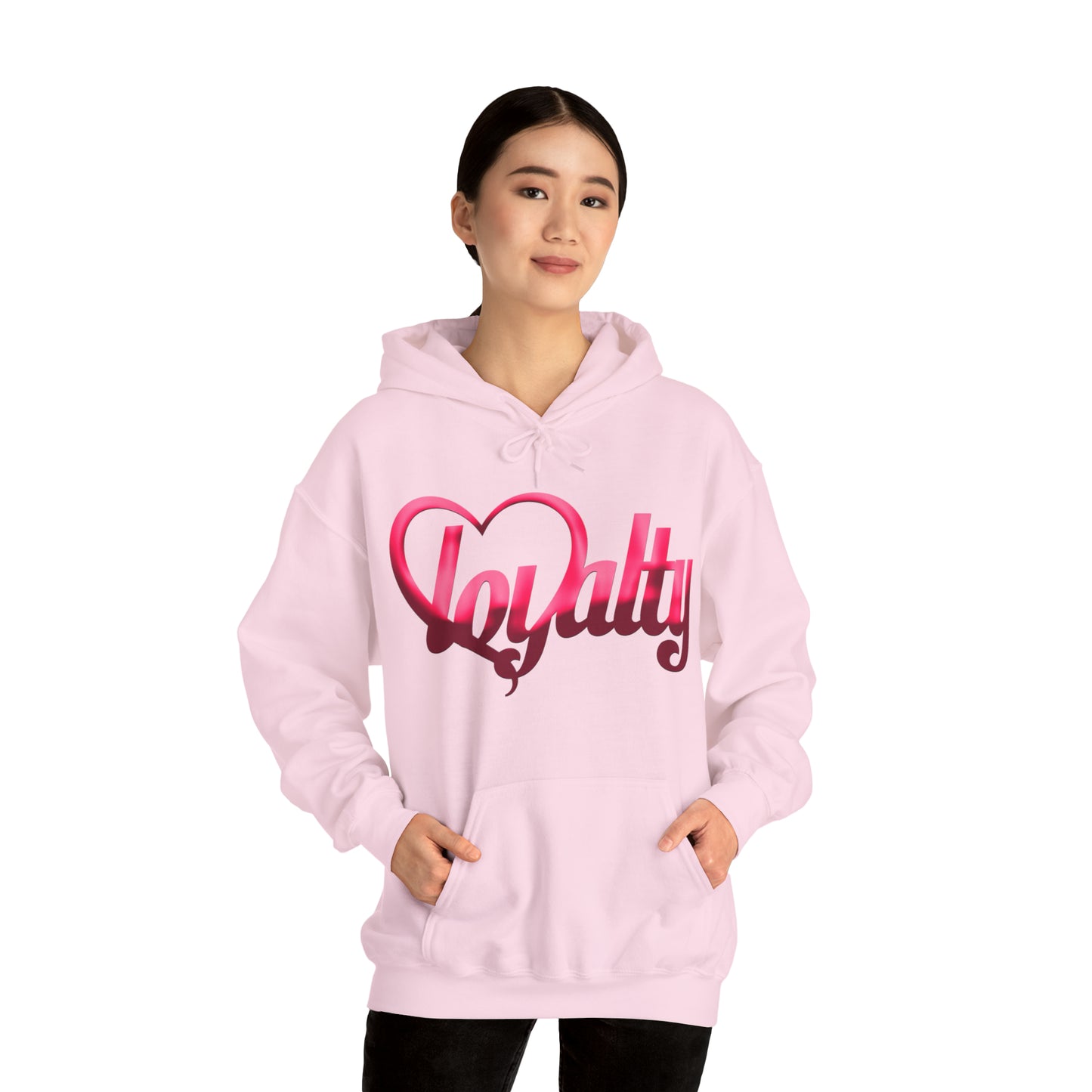 Unisex Heavy Blend™ Hooded Sweatshirt - Pink Heart Of Loyalty