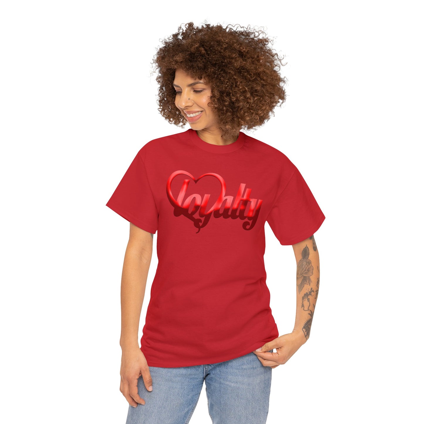 Camiseta unisex de algodón pesado - Corazón rojo de lealtad