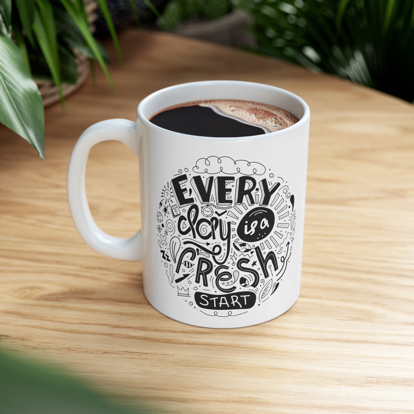 Taza de Cerámica 11oz - Comienzo Fresco
