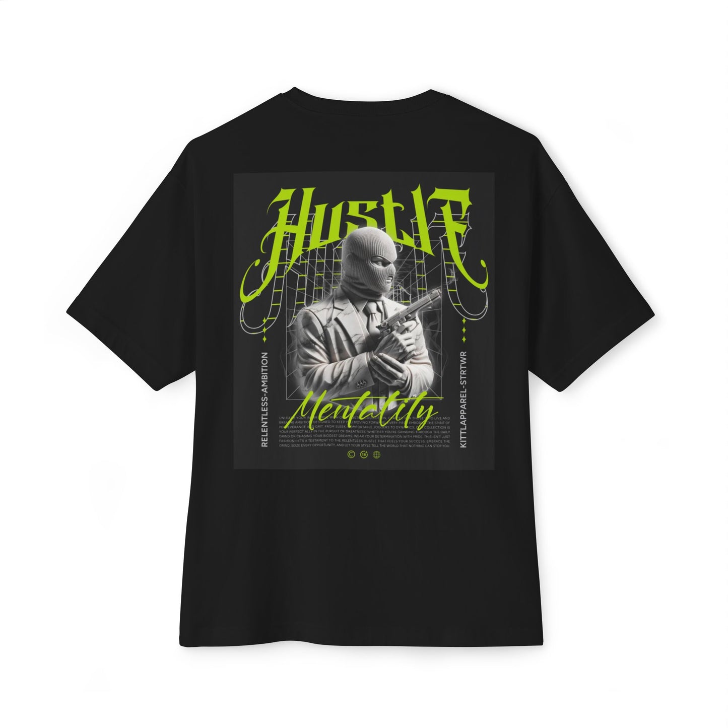 Hustle Mentality Boxy Tee - Unisex Oversized T-Shirt, Streetwear Fashion Tee, Casual Graphic Tee, Gift for Hustlers
