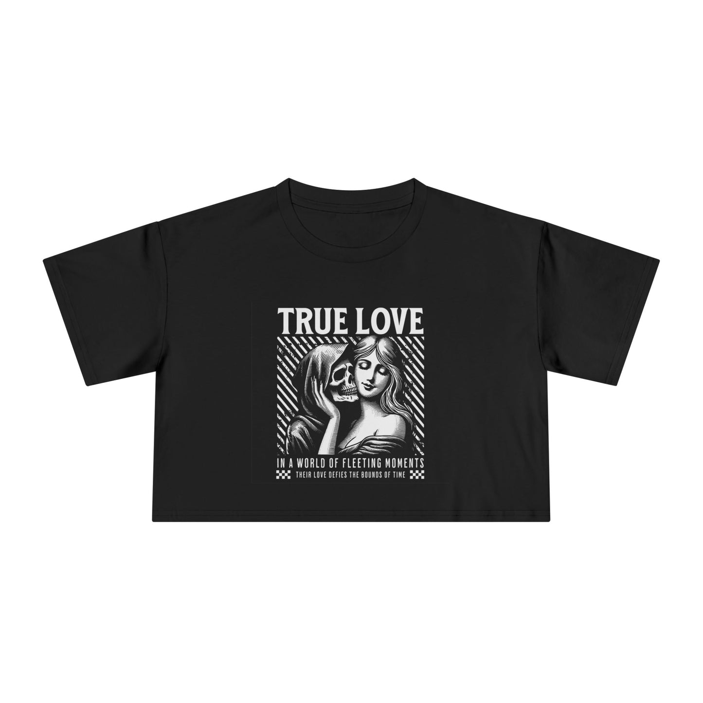 True Love Women's Crop Tee - Romantic Casual Top for Everyday Wear, Gifts for Her, Date Night