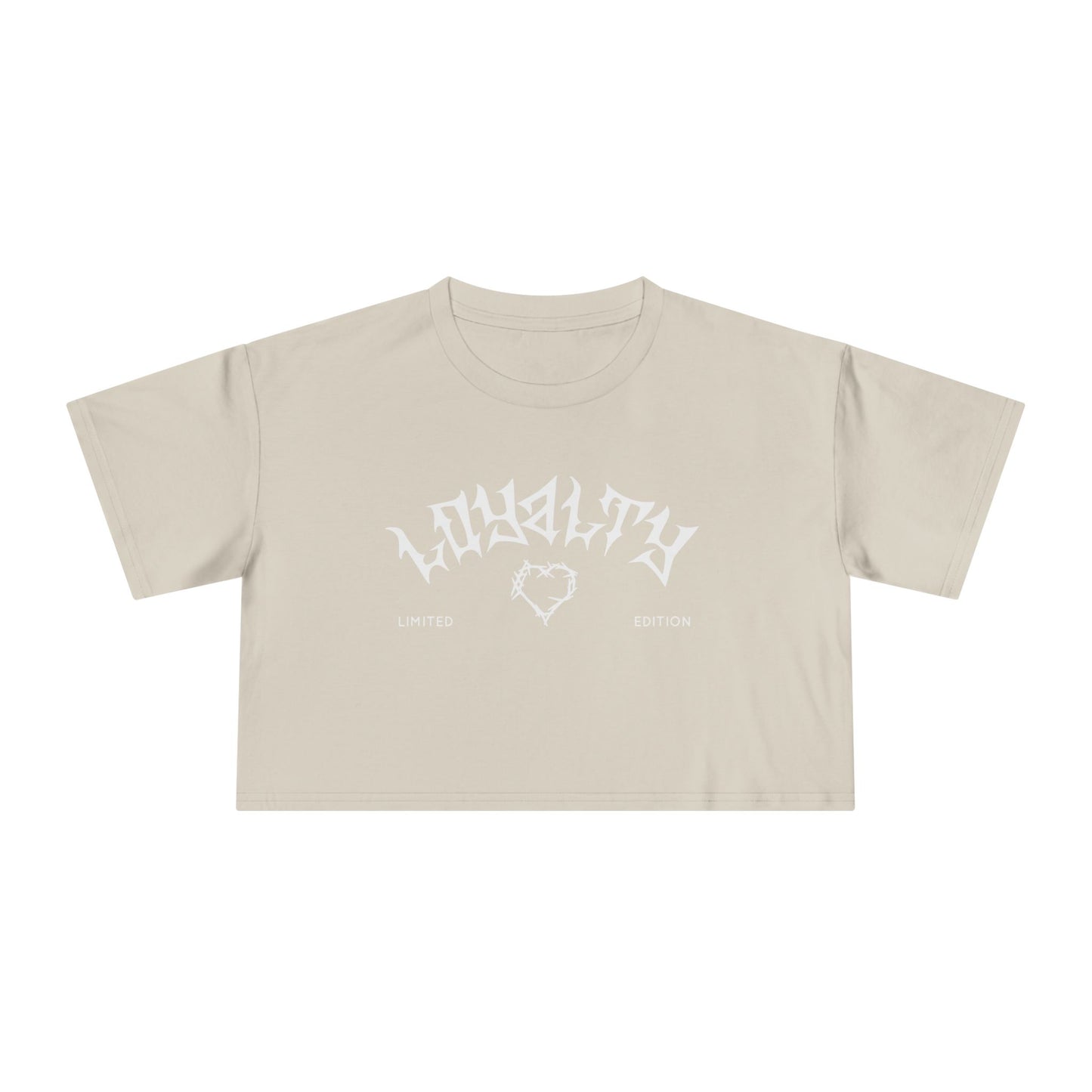 Loyalty Women’s Crop Tee - Bold Graphic Top for Casual Style, Trendy Apparel, Gift for Her, Everyday Wear, Summer Fashion