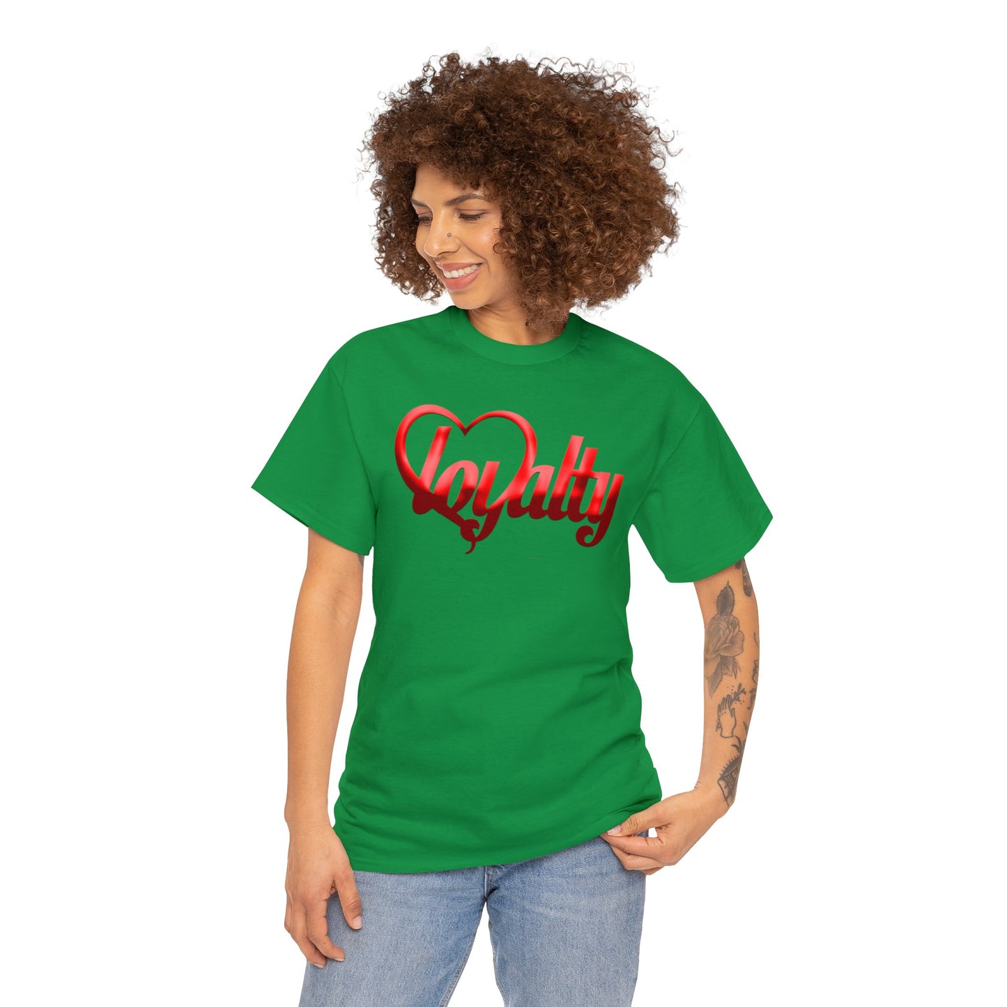 Camiseta unisex de algodón pesado - Corazón rojo de lealtad