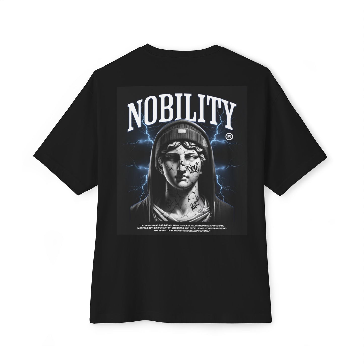 NOBILITY Graphic Tee - Unisex Oversized Boxy Tee, Streetwear Style T-Shirt, Urban Outfit, Gift for Him/Her, Casual Wear, Cool Graphic Top