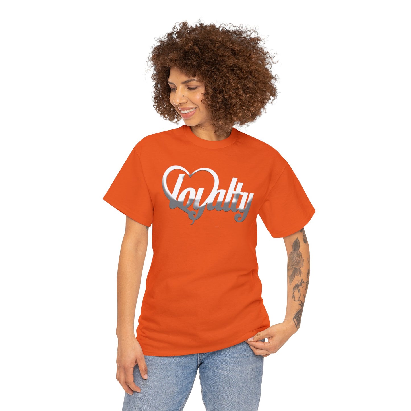 Camiseta unisex de algodón pesado - Corazón blanco de lealtad