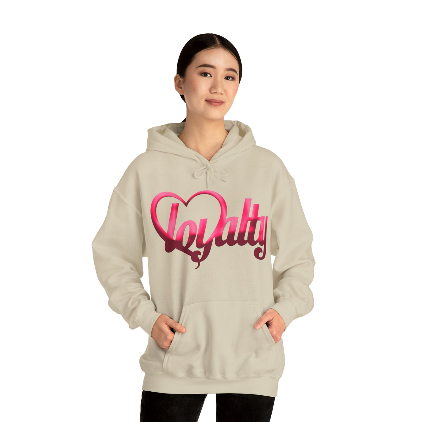 Unisex Heavy Blend™ Hooded Sweatshirt - Pink Heart Of Loyalty