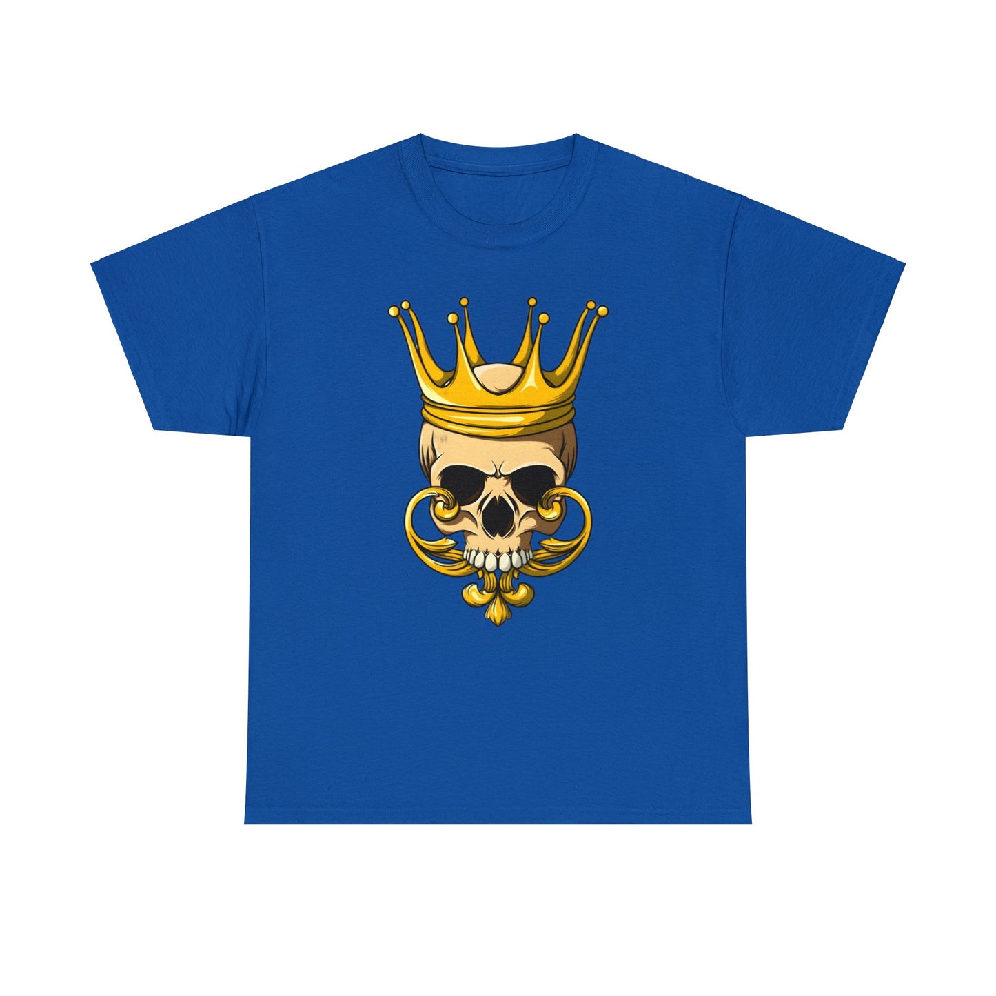 Camiseta unisex de algodón pesado - Calavera con corona dorada