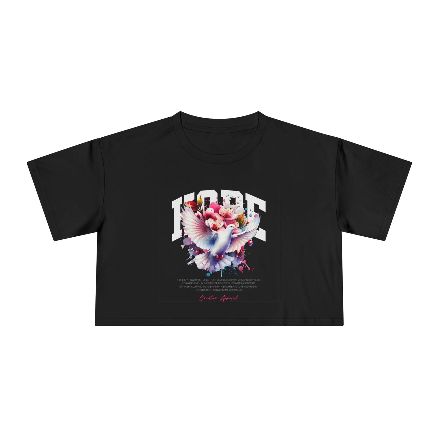 Hope Angel Stylish Women's Crop Tee - Trendy Graphic Shirt, Perfect Gift for Her, Comfortable Streetwear