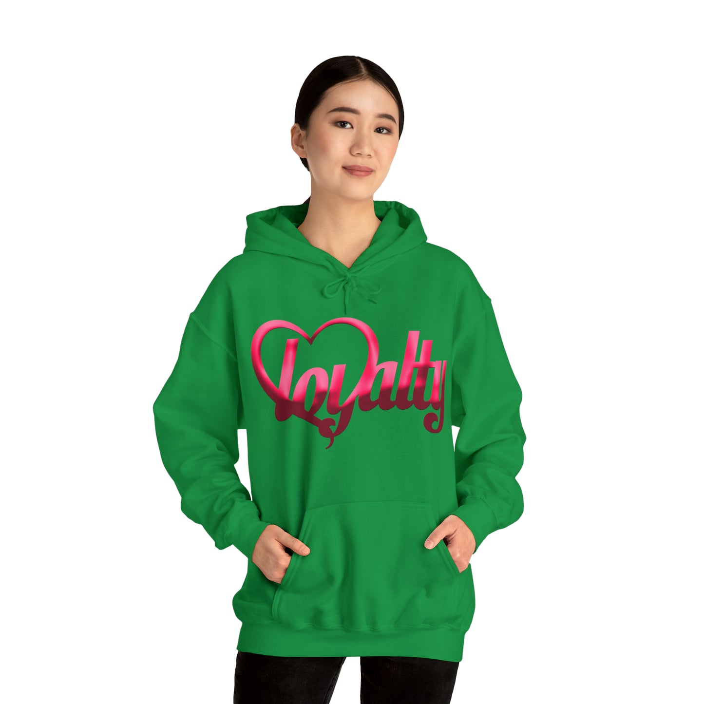 Unisex Heavy Blend™ Hooded Sweatshirt - Pink Heart Of Loyalty