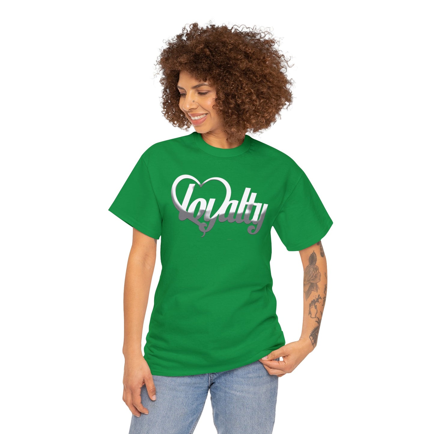 Camiseta unisex de algodón pesado - Corazón blanco de lealtad