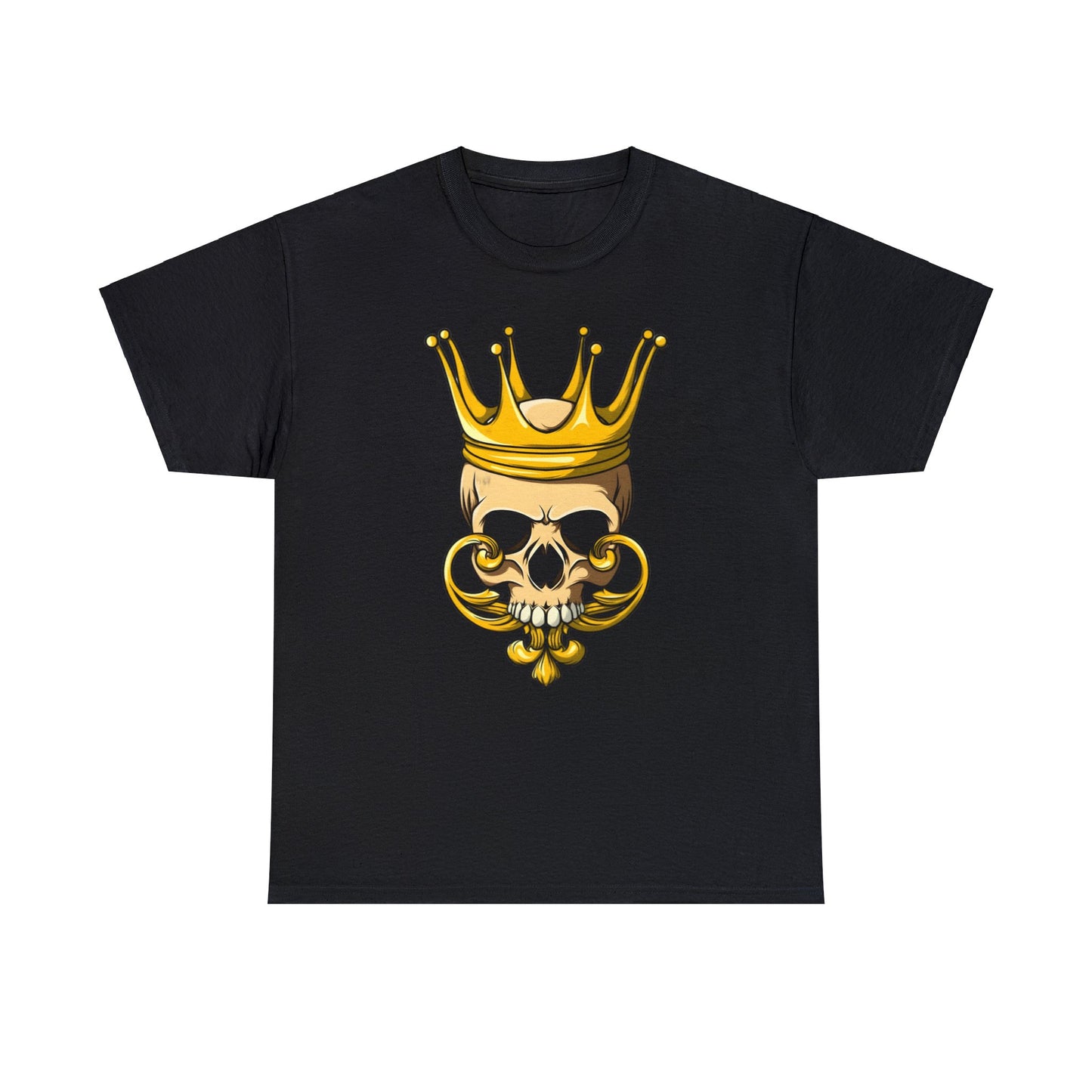 Camiseta unisex de algodón pesado - Calavera con corona dorada