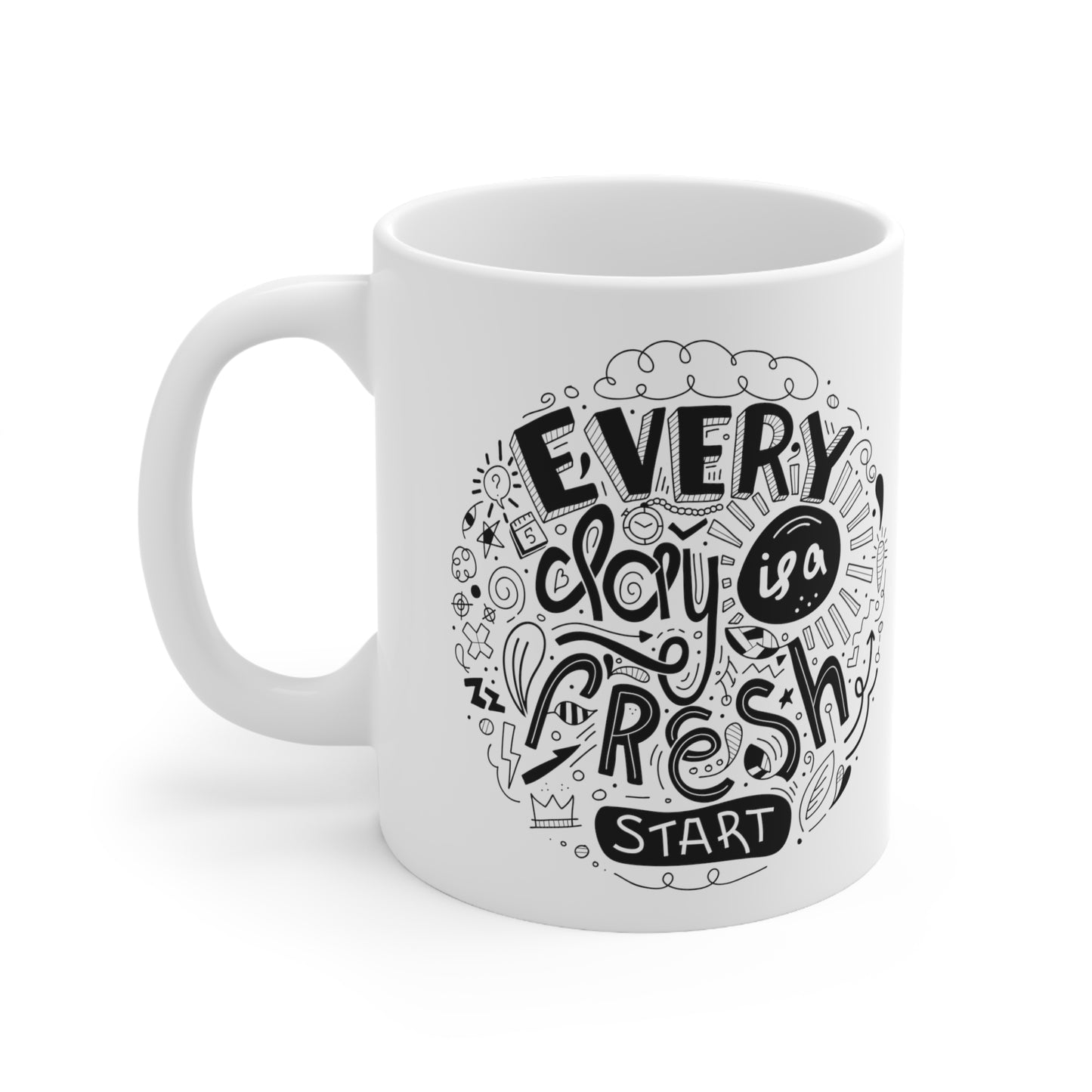 Taza de Cerámica 11oz - Comienzo Fresco