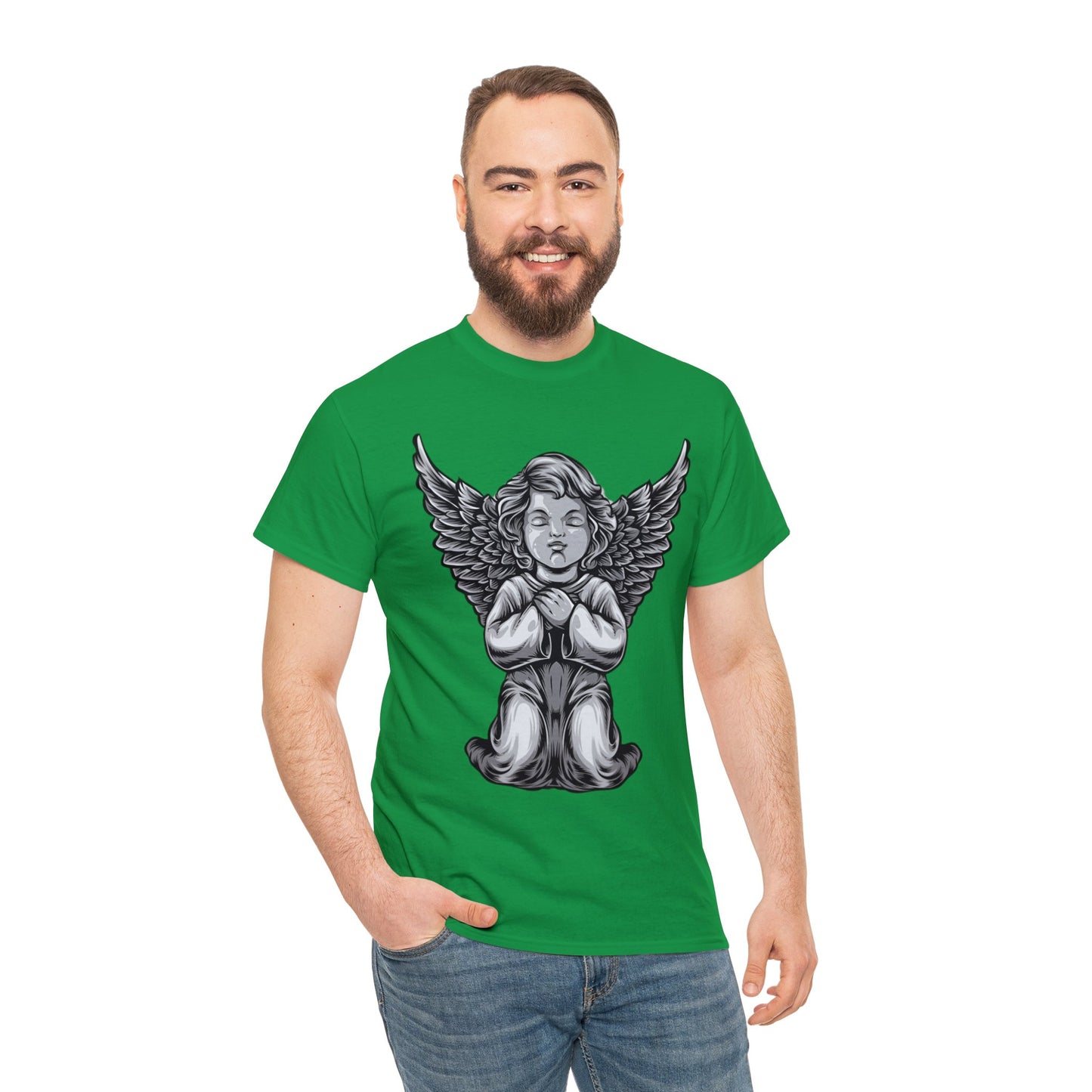 Camiseta unisex de algodón pesado - Estatua del ángel bebé