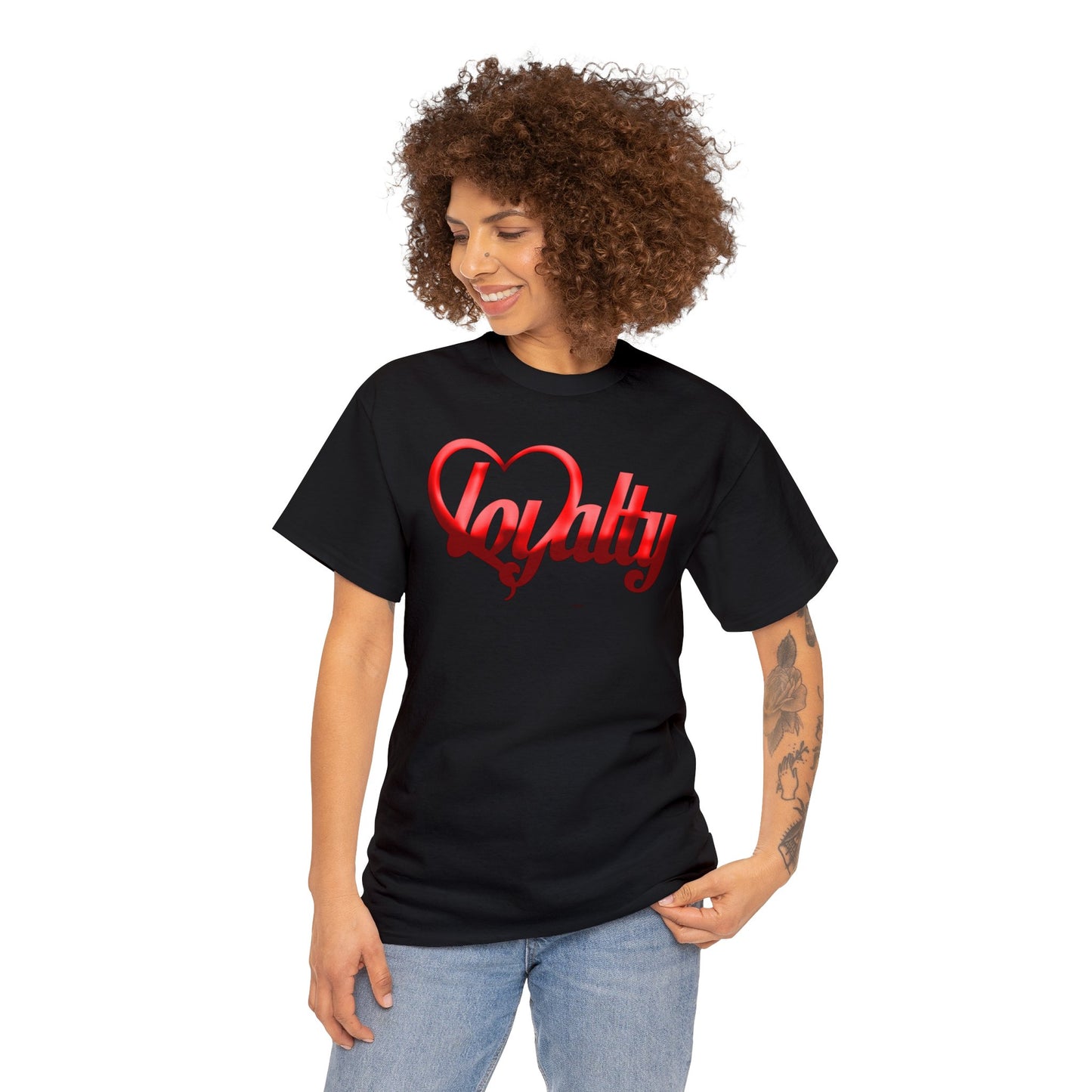 Camiseta unisex de algodón pesado - Corazón rojo de lealtad
