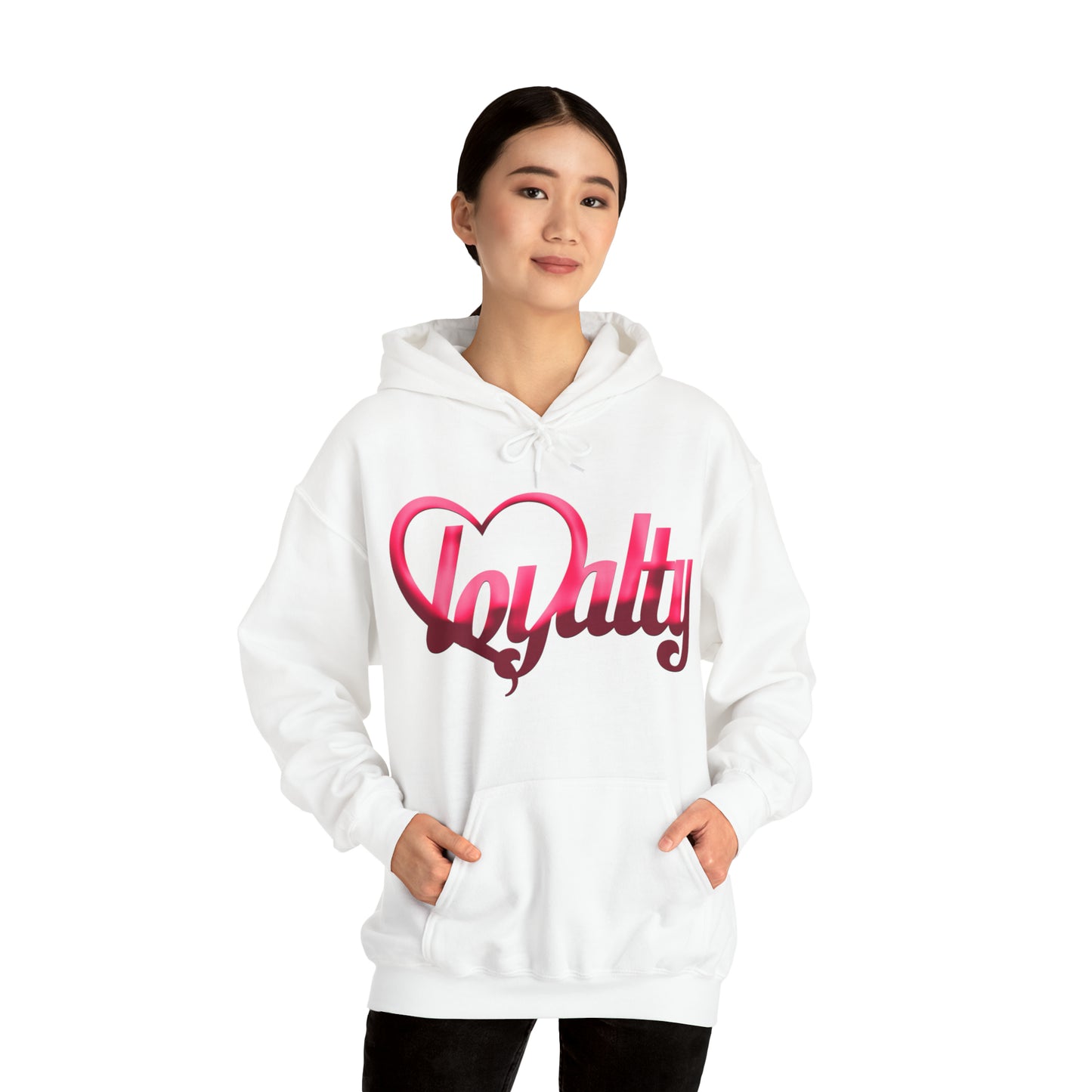 Unisex Heavy Blend™ Hooded Sweatshirt - Pink Heart Of Loyalty