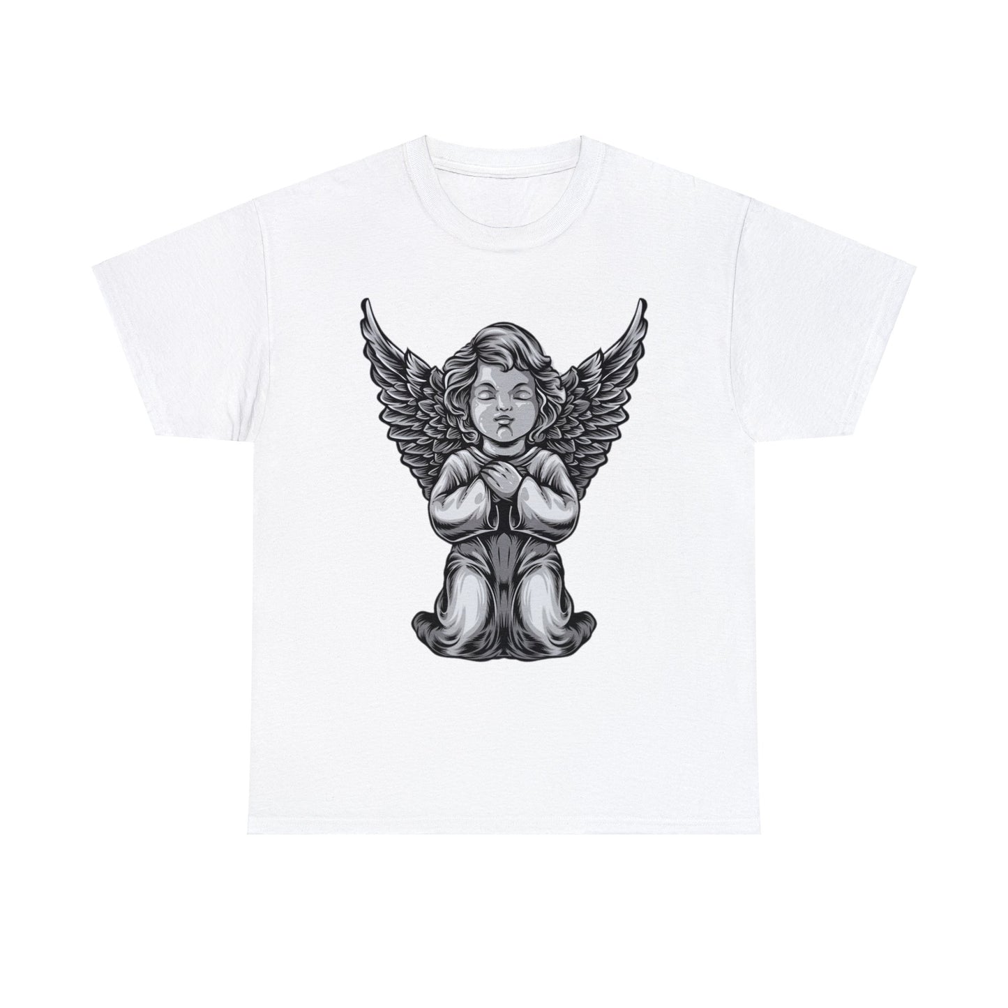 Camiseta unisex de algodón pesado - Estatua del ángel bebé