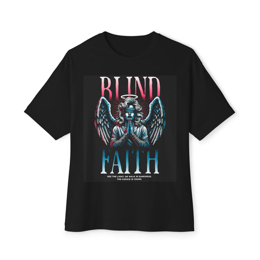 Unisex Oversized Angelic Faith Tee -  Graphic T-Shirt, Spiritual Wear, Casual Streetwear