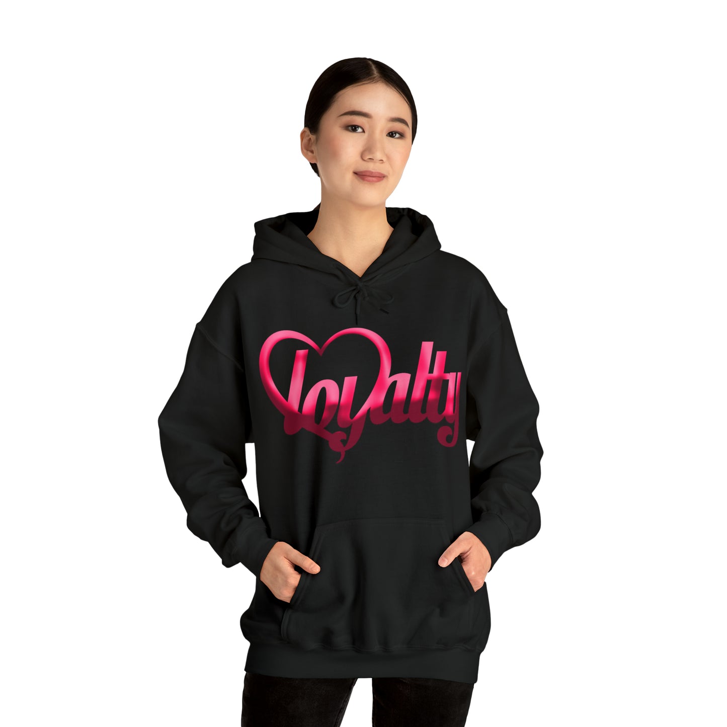 Unisex Heavy Blend™ Hooded Sweatshirt - Pink Heart Of Loyalty