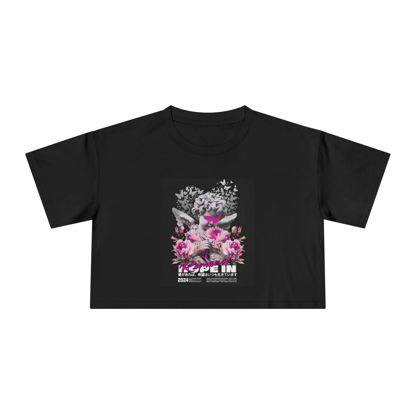 Floral Graphic Women's Crop Tee - Trendy Summer Fashion, Gift for Her, Festival Outfit