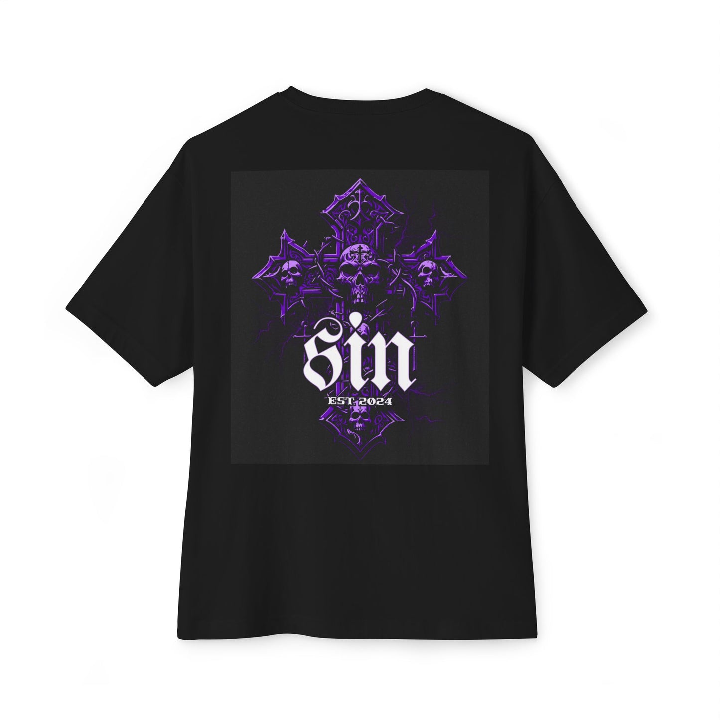 Sin Cross - Stylish Oversized Tee with Graphic Design, Perfect for Casual Wear