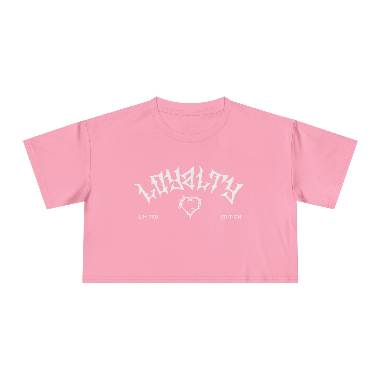 Loyalty Women’s Crop Tee - Bold Graphic Top for Casual Style, Trendy Apparel, Gift for Her, Everyday Wear, Summer Fashion