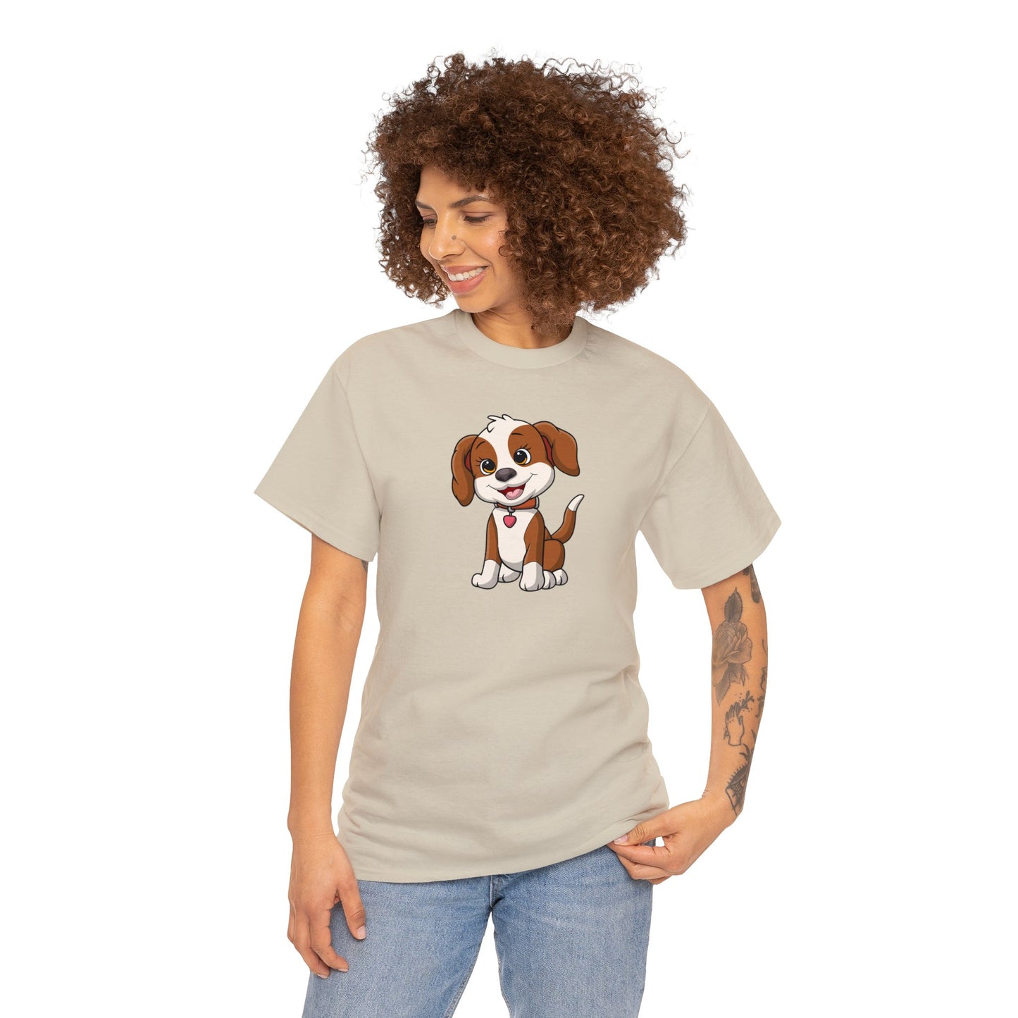 Camiseta unisex de algodón pesado - Cachorro sonriente