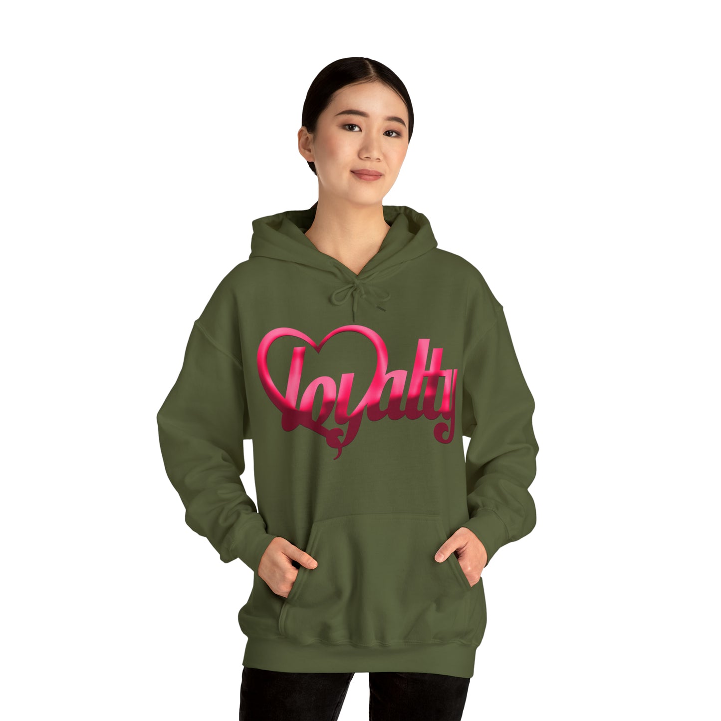 Unisex Heavy Blend™ Hooded Sweatshirt - Pink Heart Of Loyalty