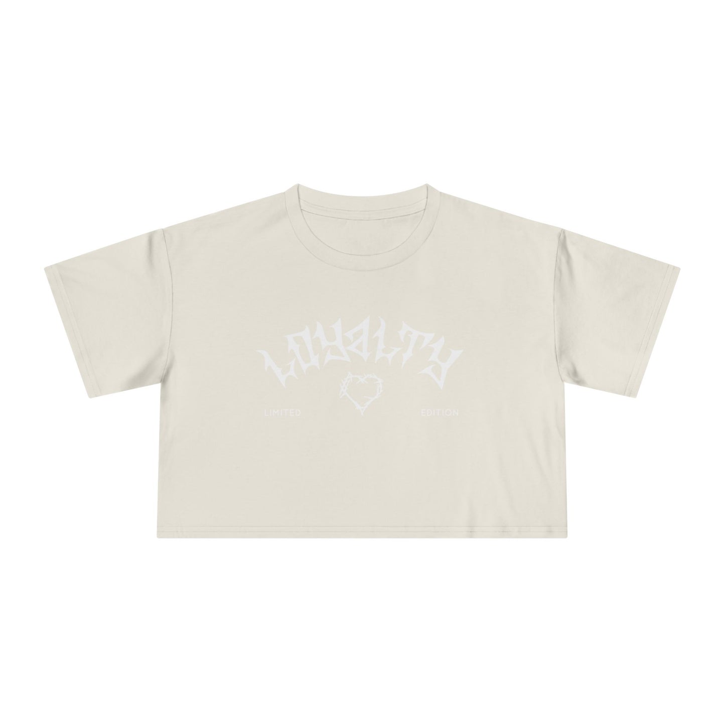 Loyalty Women’s Crop Tee - Bold Graphic Top for Casual Style, Trendy Apparel, Gift for Her, Everyday Wear, Summer Fashion