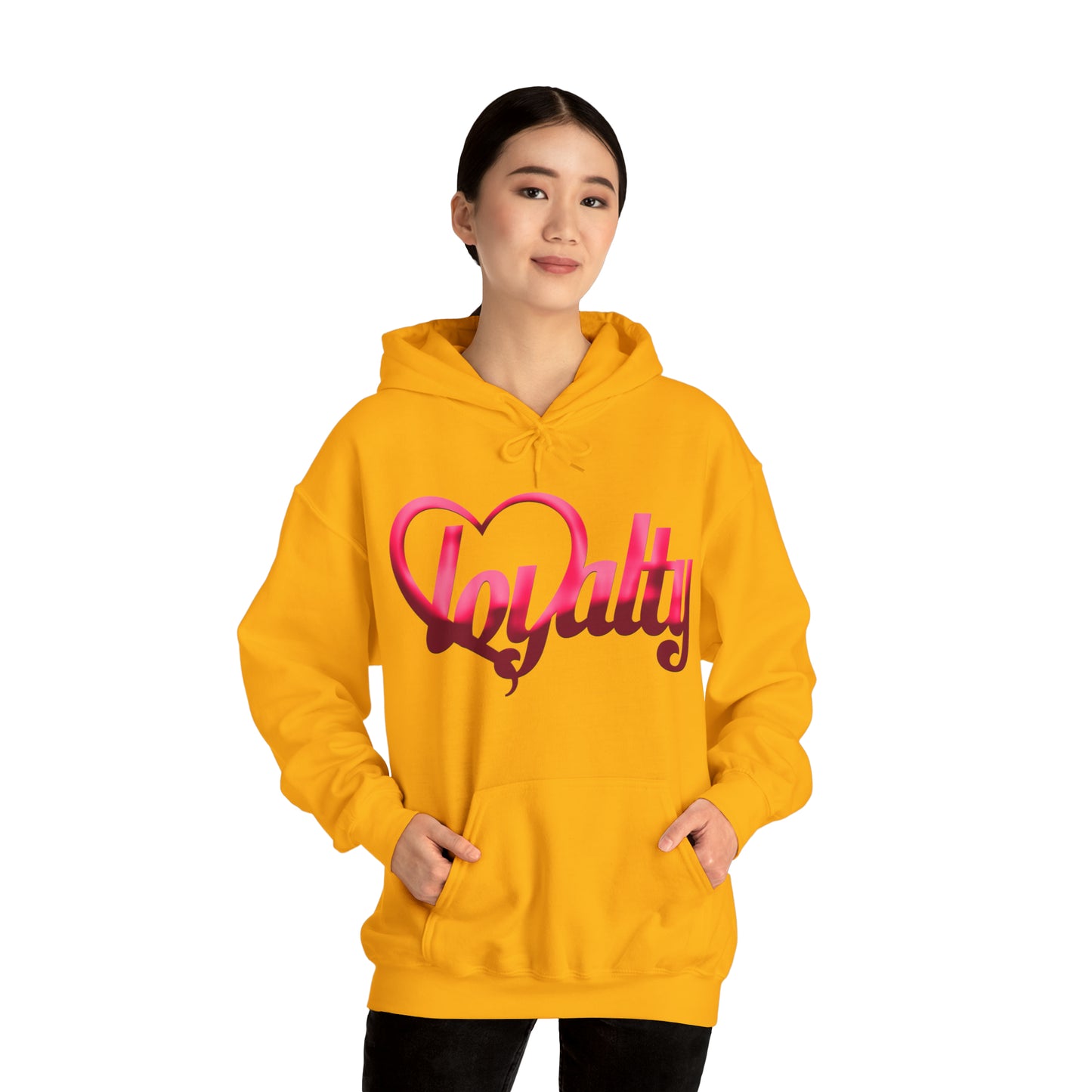 Unisex Heavy Blend™ Hooded Sweatshirt - Pink Heart Of Loyalty