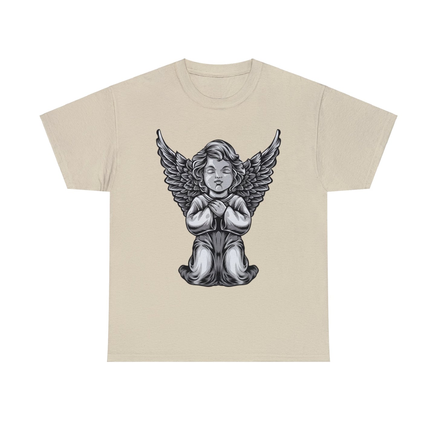 Camiseta unisex de algodón pesado - Estatua del ángel bebé