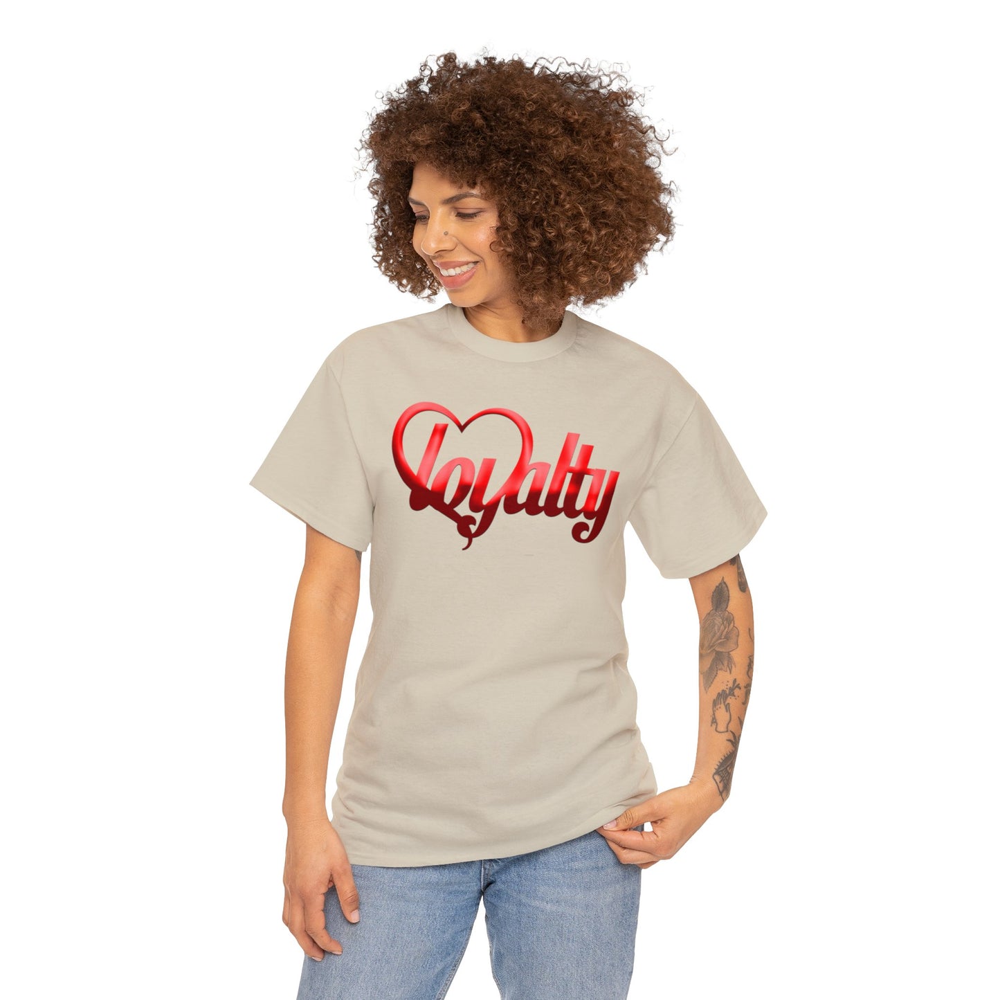 Camiseta unisex de algodón pesado - Corazón rojo de lealtad