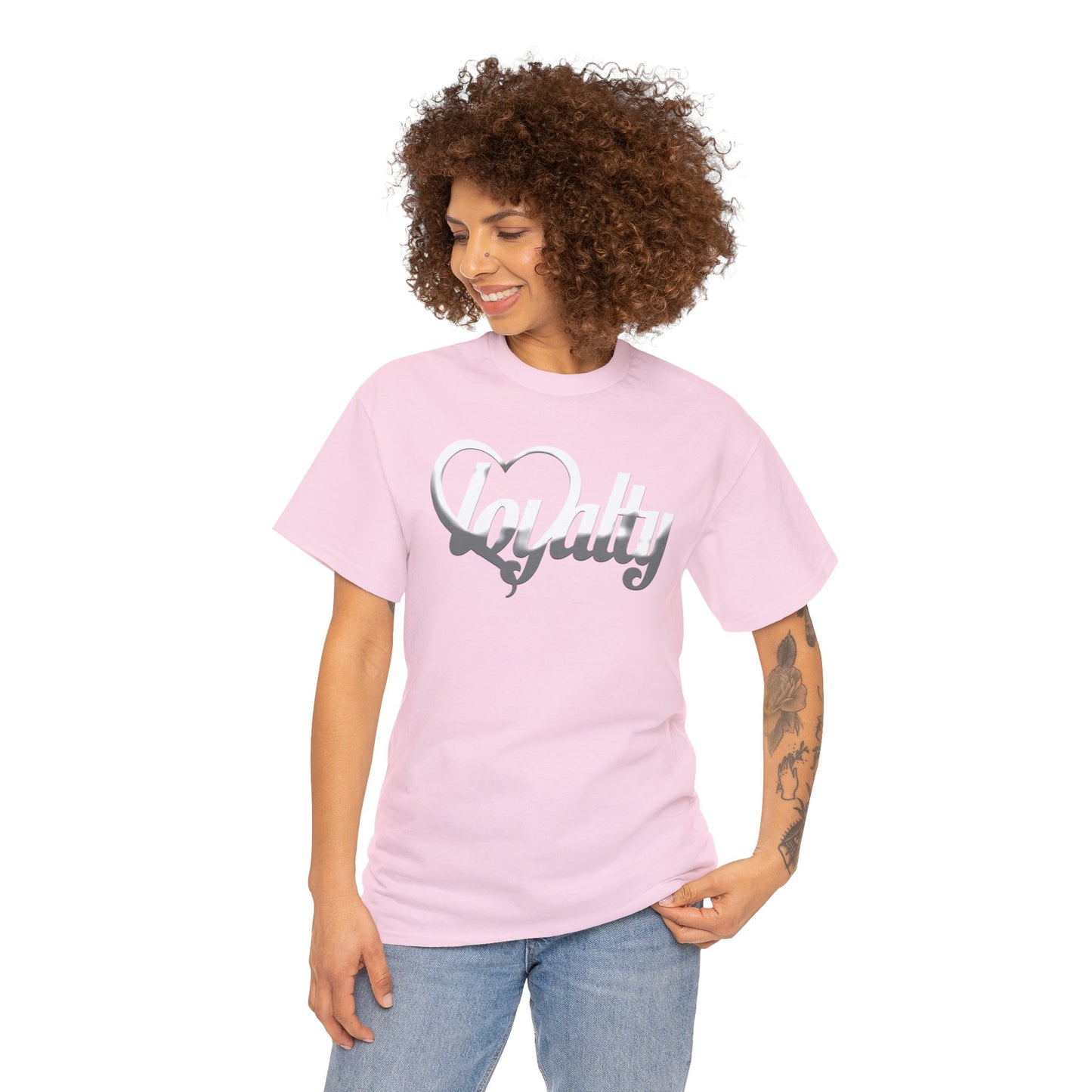 Camiseta unisex de algodón pesado - Corazón blanco de lealtad