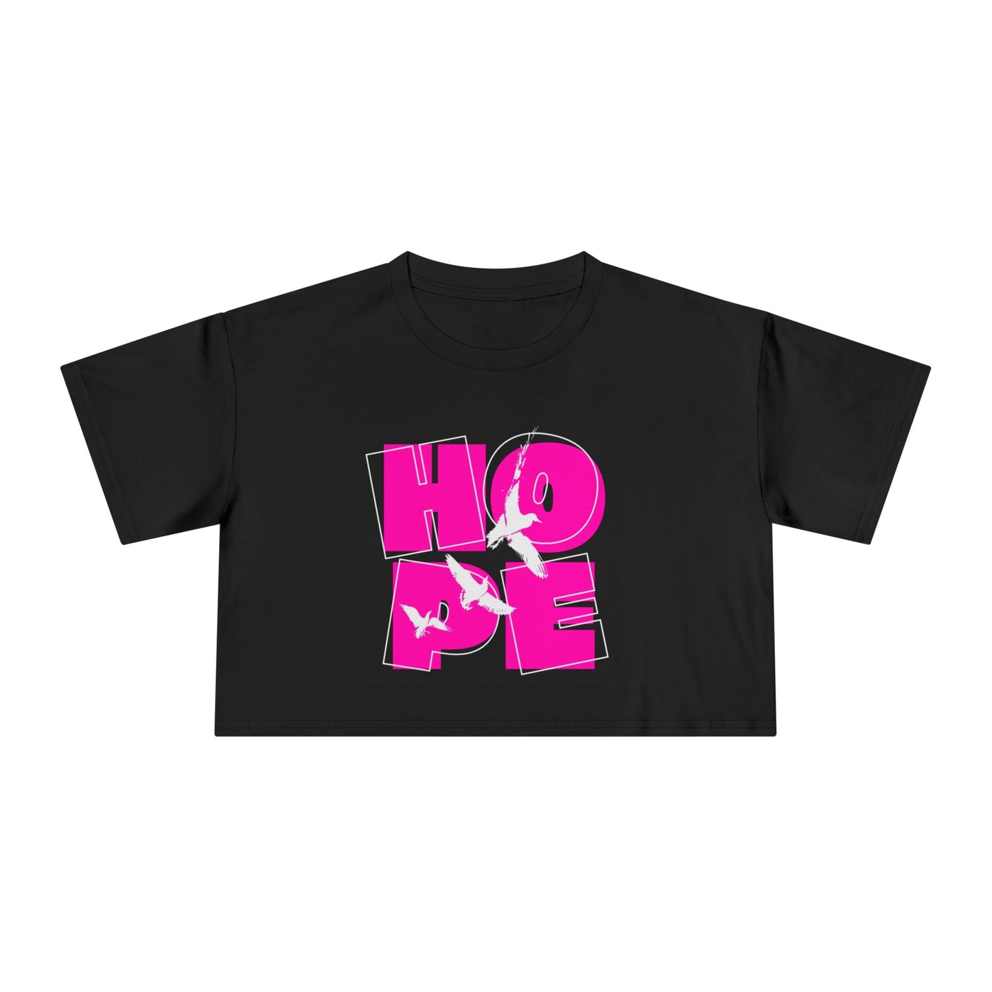 Hope-Inspiring Women's Crop Tee - Motivational Shirt, Gift for Her, Workout Top, Casual Style