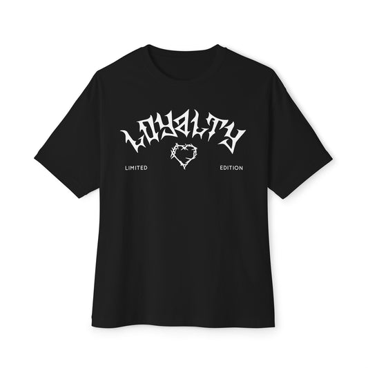 'Loyalty' Unisex Oversized Boxy Tee - Casual Streetwear, Gifts for Friends, Trendy Lifestyle, Relaxed Fit, Everyday Wear