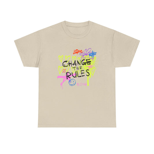 Camiseta unisex de algodón pesado - reglas de cambio de graffiti