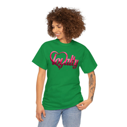 Camiseta unisex de algodón pesado - Corazón rosa de lealtad