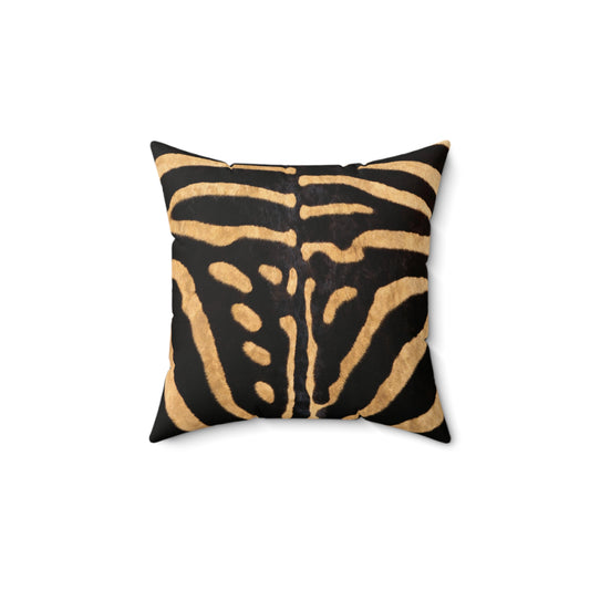 Almohada Cuadrada de Poliéster Hilado - Textura Cebra