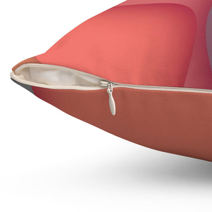 Almohada cuadrada de poliéster hilado - Derrame de color de onda abstracta