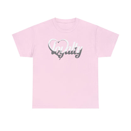 Camiseta unisex de algodón pesado - Corazón blanco de lealtad